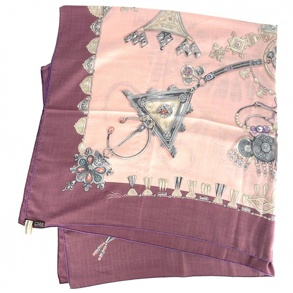 Hermes Shawl Carre Geant Parures Des Sables Scarf Large Desert 140 Cashmere — view 2