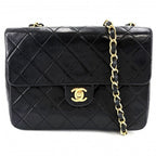 Chanel Shoulder Bag Mini Quilted Chain Turnlock Crossbody Mini Vintage CC Logo