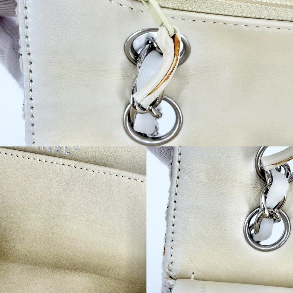 Chanel Shoulder Bag Quilted 25 CC Logo Bag Crossbody Double Flap Chain Tweed — view 9