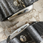Gucci Handbag Abbey Tote Shoulder GG Canvas Leather Beige Gold Soft — view 8