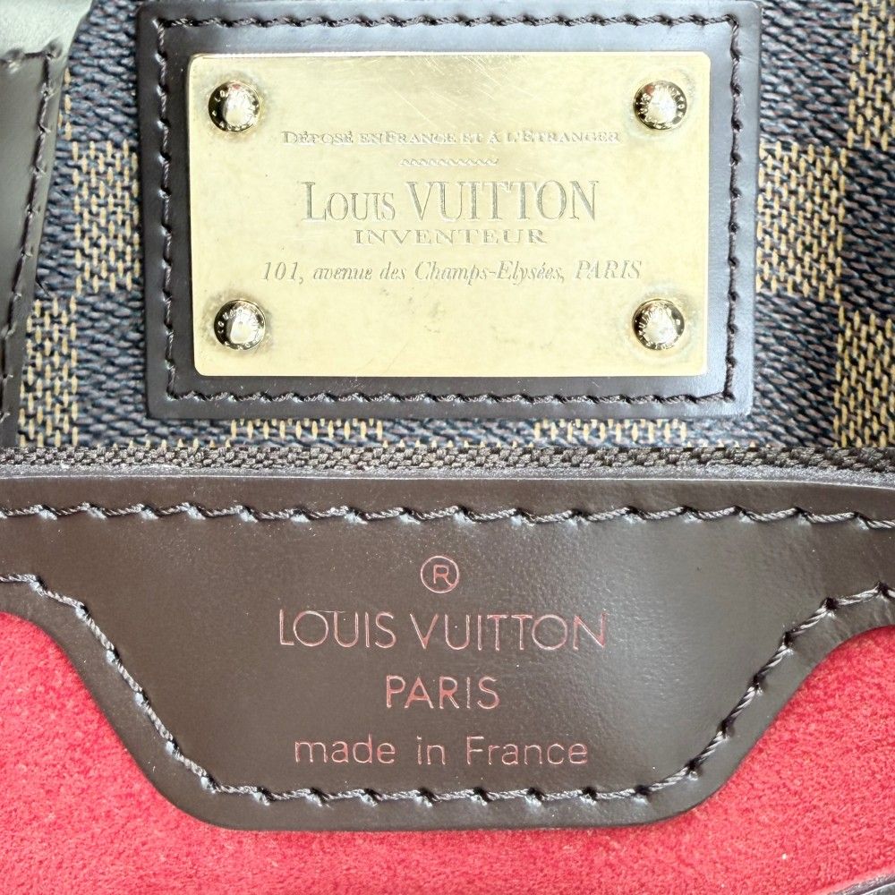 Louis Vuitton Tote Hampstead PM Handbag Shoulder Damier Canvas Brown Gold — view 5