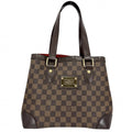 Louis Vuitton Tote Hampstead PM Handbag Shoulder Damier Canvas Brown Gold