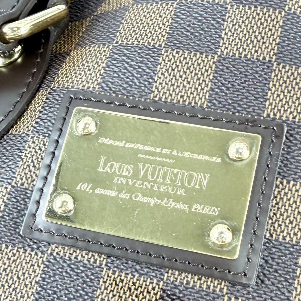 Louis Vuitton Tote Hampstead PM Handbag Shoulder Damier Canvas Brown Gold — view 9