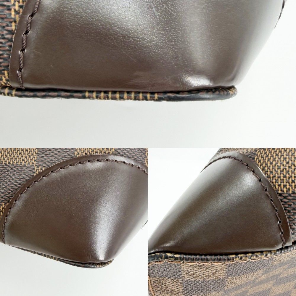 Louis Vuitton Tote Hampstead PM Handbag Shoulder Damier Canvas Brown Gold — view 6