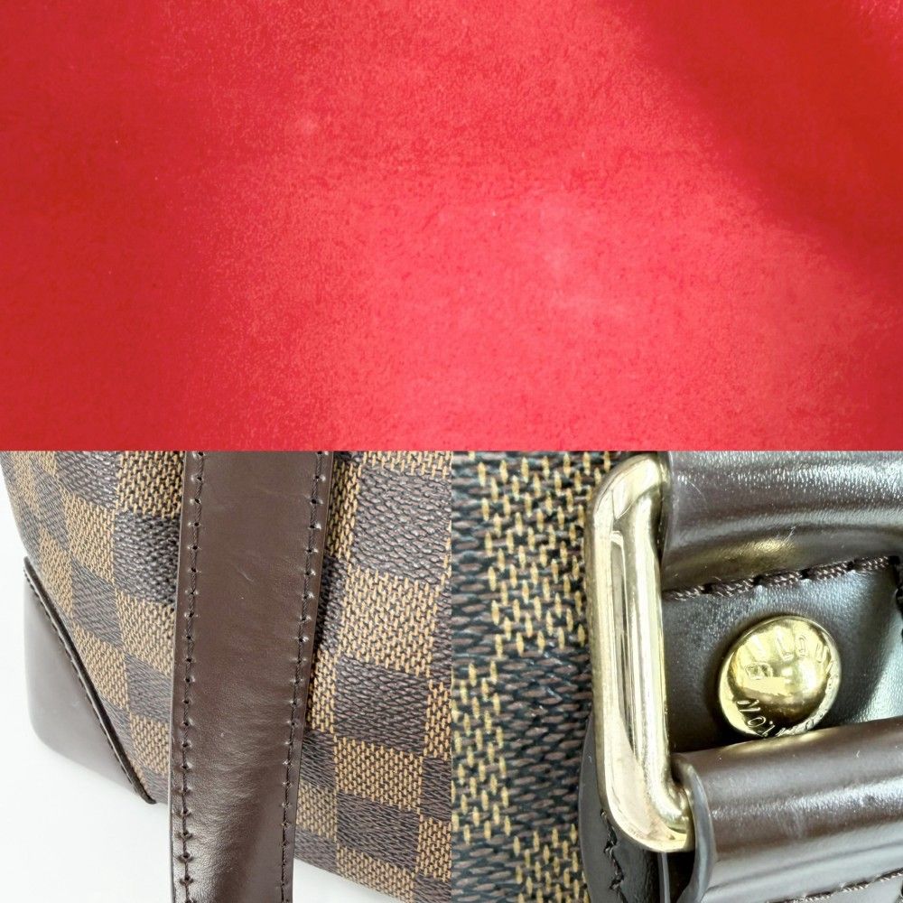 Louis Vuitton Tote Hampstead PM Handbag Shoulder Damier Canvas Brown Gold — view 8