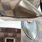 Louis Vuitton Tote Hampstead PM Handbag Shoulder Damier Canvas Brown Gold — view 7