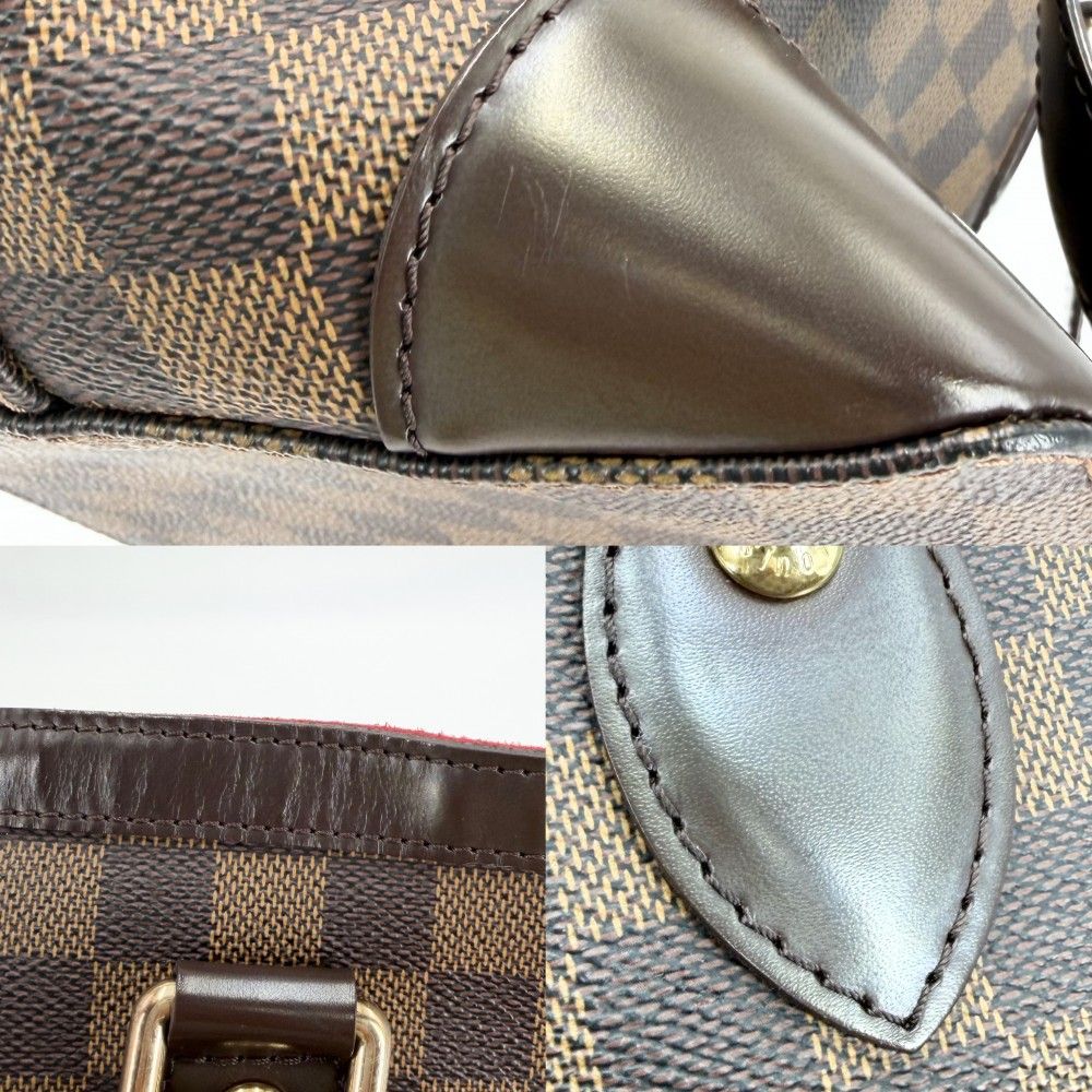 Louis Vuitton Tote Hampstead PM Handbag Shoulder Damier Canvas Brown Gold — view 7