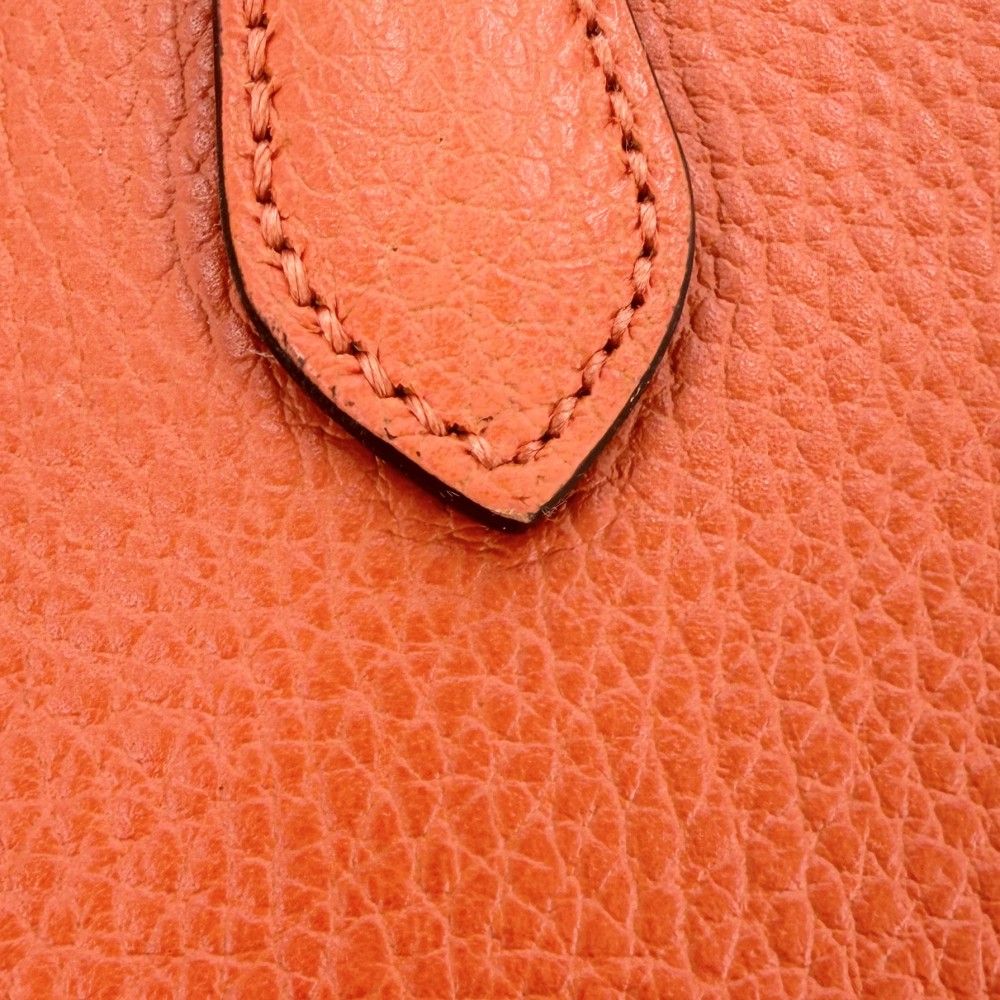 Gucci Swing Tote Shoulder Bag Leather Orange Pink Gold — view 7