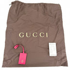 Gucci Swing Tote Shoulder Bag Leather Orange Pink Gold — view 9