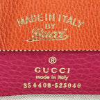 Gucci Swing Tote Shoulder Bag Leather Orange Pink Gold — view 5