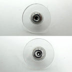 Chanel Earrings CC Logo Star Rhinestone Silver — view 4