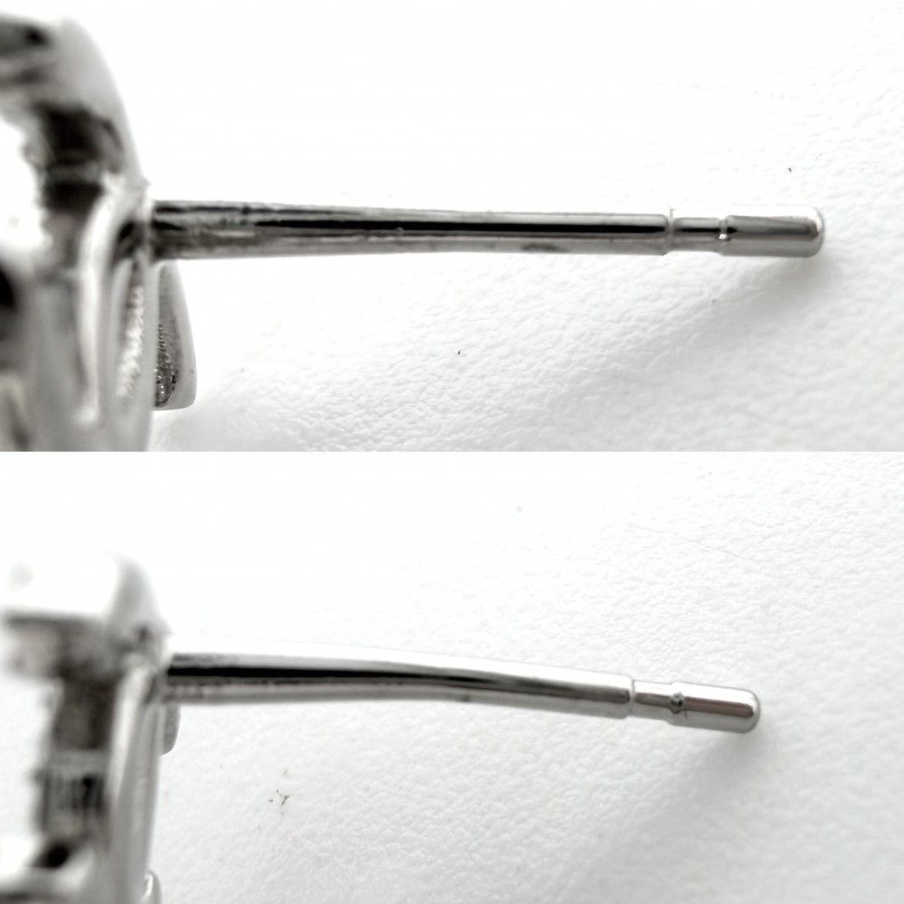 Chanel Earrings CC Logo Star Rhinestone Silver — view 3