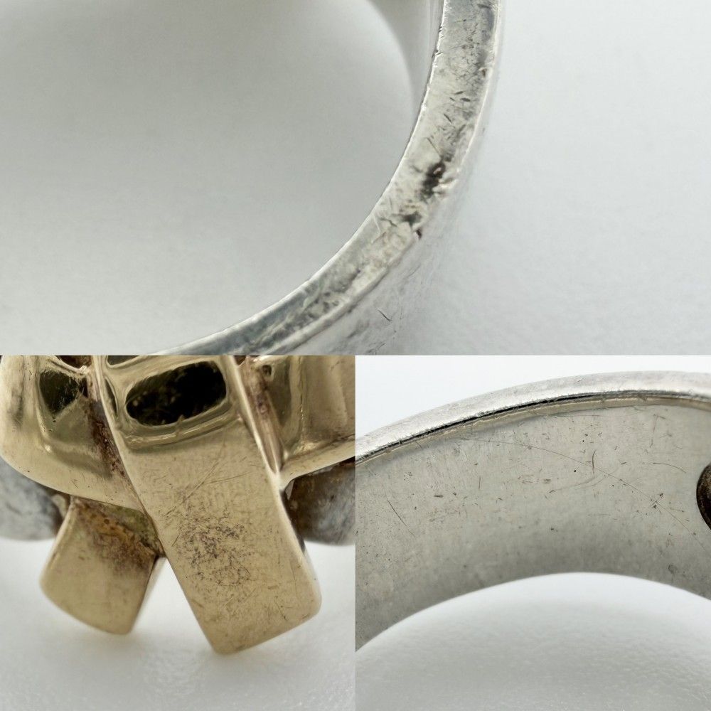 Hermes Ring Ribbon Russet Vintage 52 18k 925 Sterling Silver — view 6