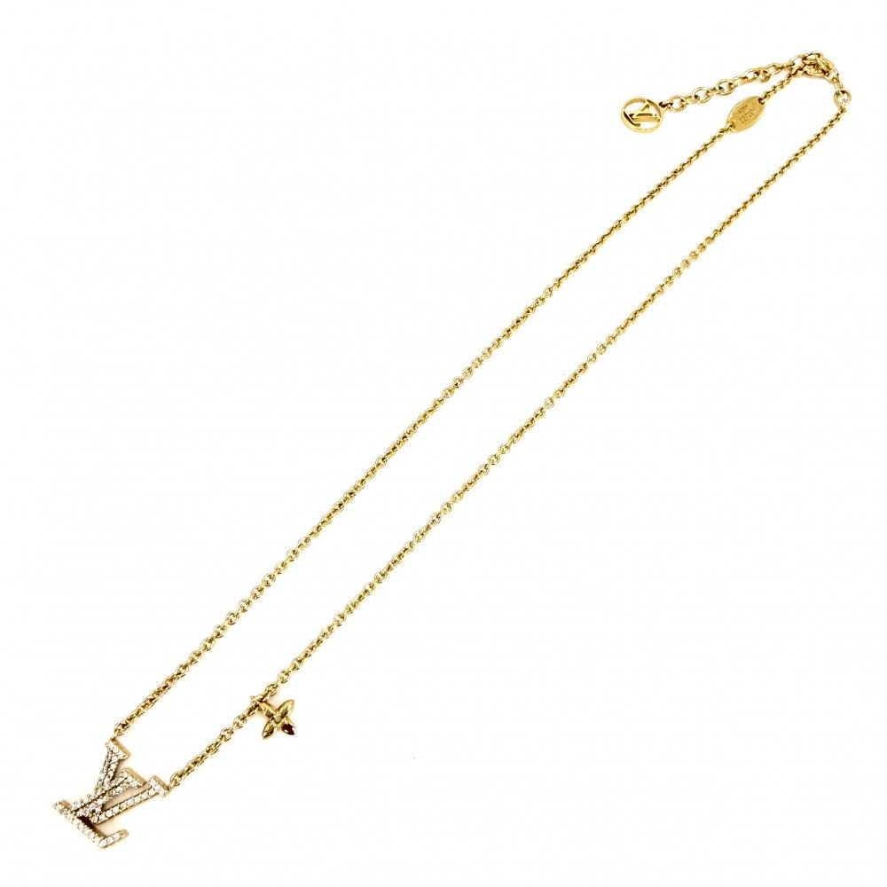 Louis Vuitton Necklace LV Iconic Pendant with Adjuster Star Rhinestone Gold — view 5