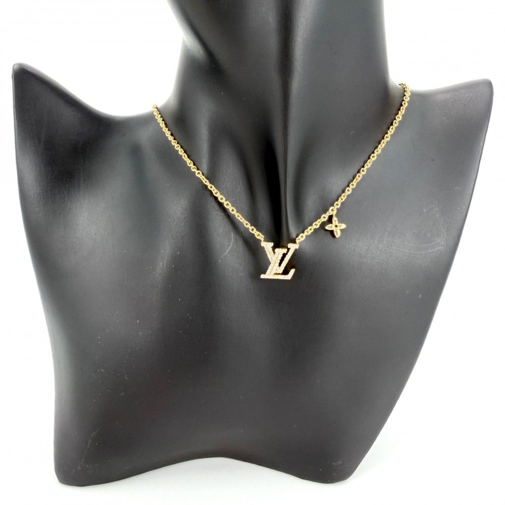 Louis Vuitton Necklace LV Iconic Pendant with Adjuster Star Rhinestone Gold — view 3
