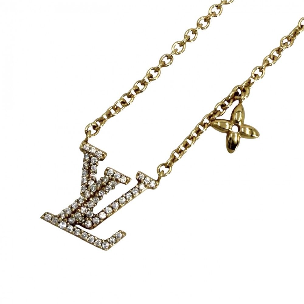 Louis Vuitton Necklace LV Iconic Pendant with Adjuster Star Rhinestone Gold
