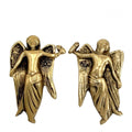 Chanel Earrings Angel Motif Vintage Gold Plated