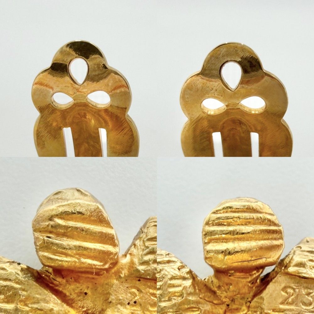 Chanel Earrings Angel Motif Vintage Gold Plated — view 3