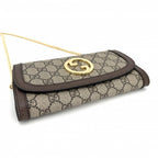 Gucci Chain Wallet Blanc Shoulder Bag Pochette Crossbody GG Supreme Canvas — view 3