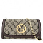 Gucci Chain Wallet Blanc Shoulder Bag Pochette Crossbody GG Supreme Canvas