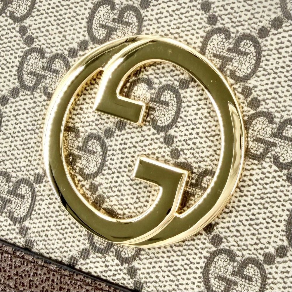 Gucci Chain Wallet Blanc Shoulder Bag Pochette Crossbody GG Supreme Canvas — view 6
