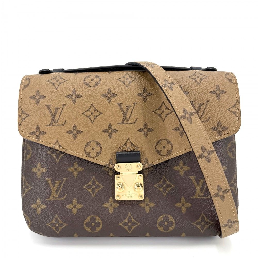 Louis Vuitton 2-Way Monogram Reverse Pochette Metis MM Shoulder Bag Crossbody