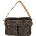 Louis Vuitton Shoulder Bag Monogram Viva Cite GM Semi Brown Gold