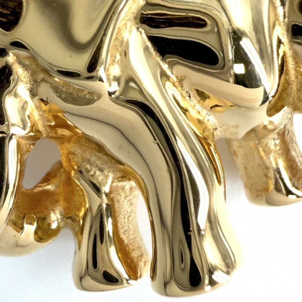 Hermes Pendant Elephant Cadena Padlock Bag Charm Gold — view 6
