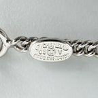 Chanel Necklace CC Logo Silver White — view 3