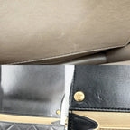 Chanel Shoulder Bag Quilted Logo Chain CC Crossbody Leather Black Gold — view 9
