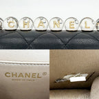 Chanel Shoulder Bag Quilted Logo Chain CC Crossbody Leather Black Gold — view 5