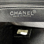 Chanel Handbag Quilted Reissue Tote CC Logo Shoulder Caviar Leather Black Silver — view 5