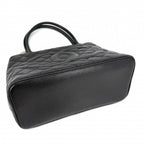 Chanel Handbag Quilted Reissue Tote CC Logo Shoulder Caviar Leather Black Silver — view 3
