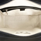 Gucci Tote GG Embossed Handbag Shoulder Leather Black Silver — view 4