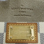 Louis Vuitton Handbag Pochette Mila MM Pouch Chain Damier Azur Canvas White Gold — view 5