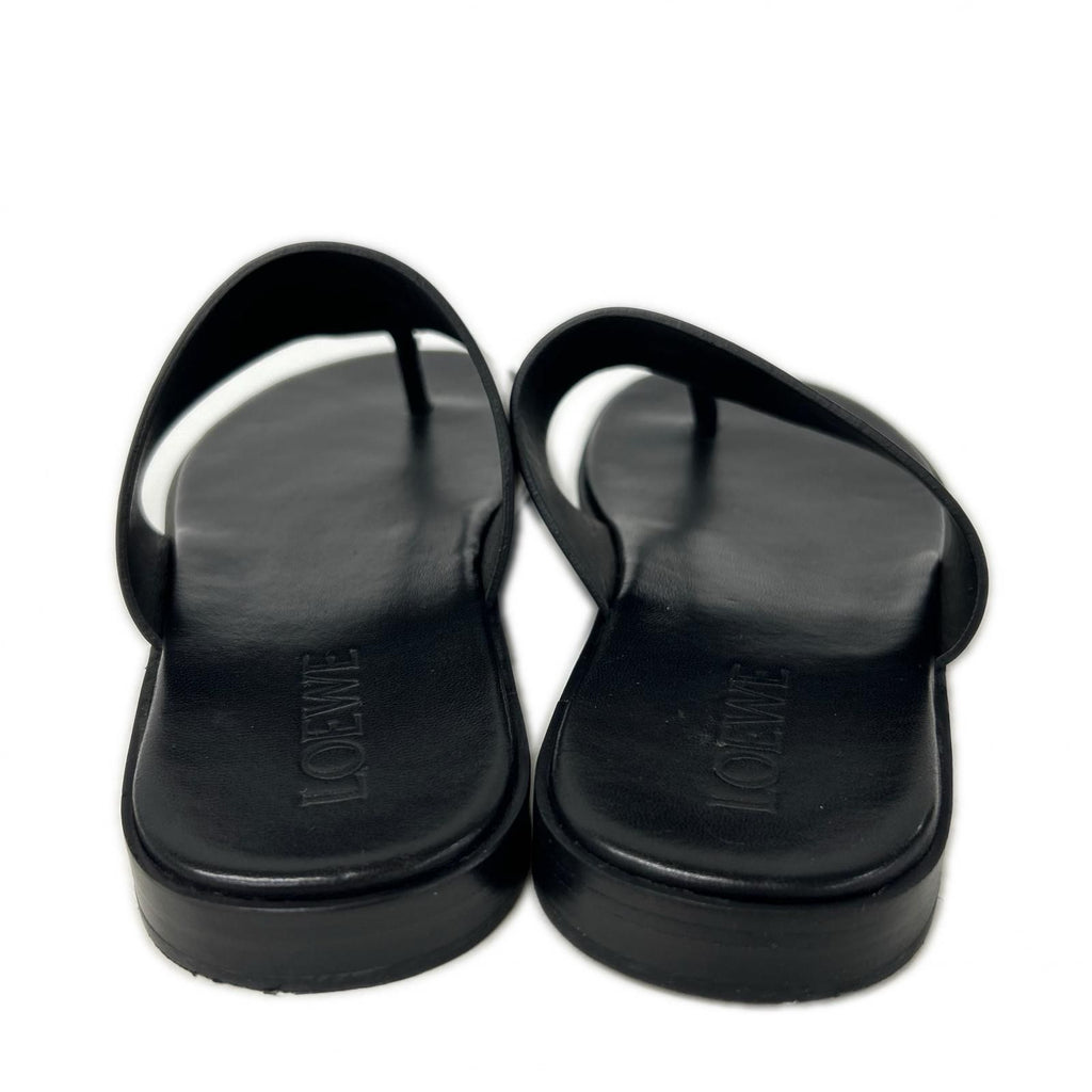 Loewe Anagram Flip Flop Embossed Leather Thong Sandals — view 3