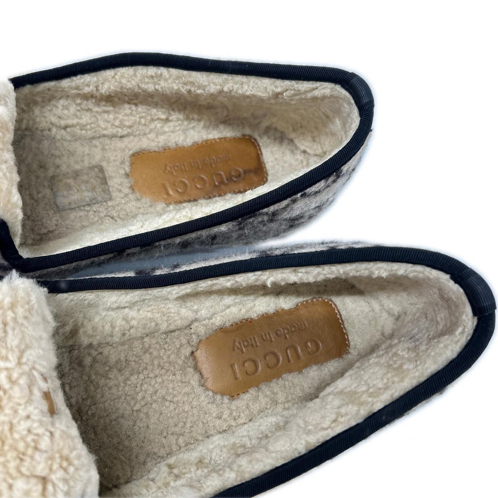 Gucci GG Wool Inner Fleece Horsebit Loafers — view 8