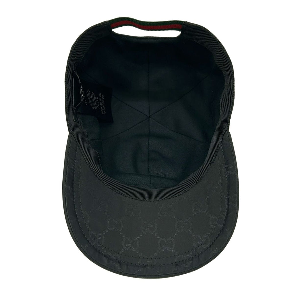 Gucci Cap S 57 Black Green Red GG Pattern Sherry — view 4