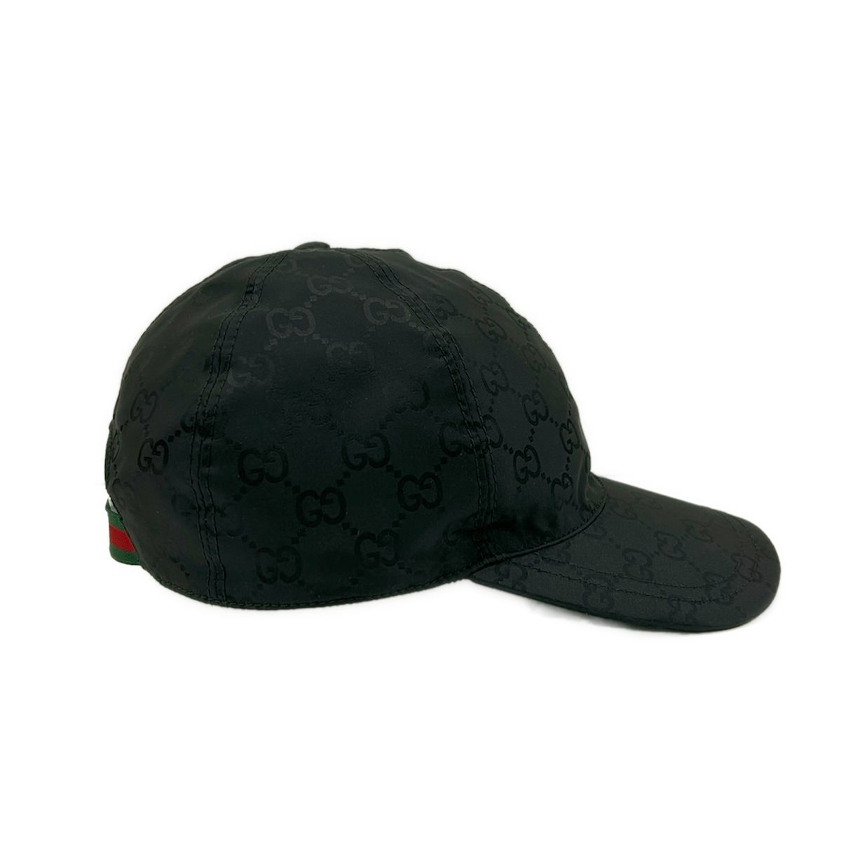 Gucci Cap S 57 Black Green Red GG Pattern Sherry — view 2