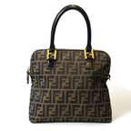 Fendi Zucca Handbag Nylon Brown — view 3