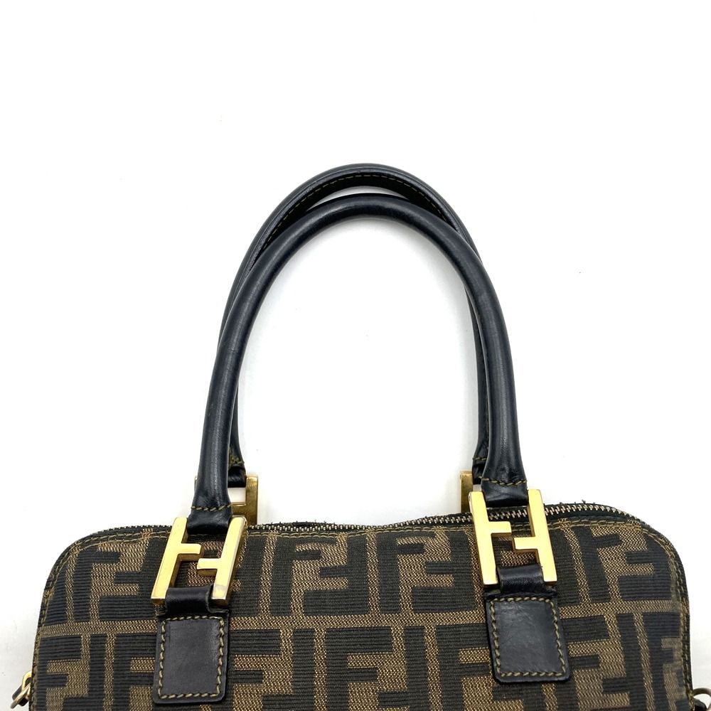 Fendi Zucca Handbag Nylon Brown — view 4