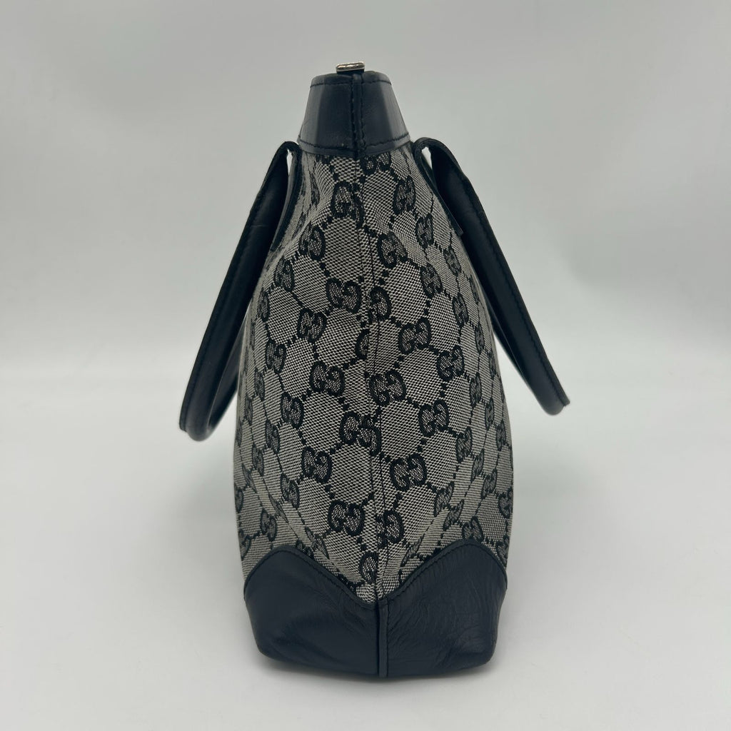 Gucci Tote GG All Over Pattern Canvas Shoulder Leather — view 2