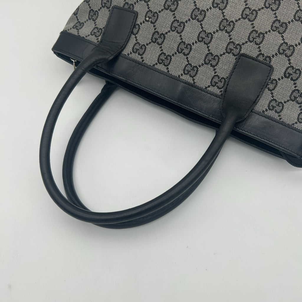 Gucci Tote GG All Over Pattern Canvas Shoulder Leather — view 6