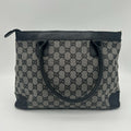 Gucci Tote GG All Over Pattern Canvas Shoulder Leather