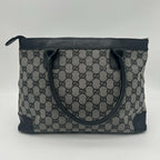 Gucci Tote GG All Over Pattern Canvas Shoulder Leather