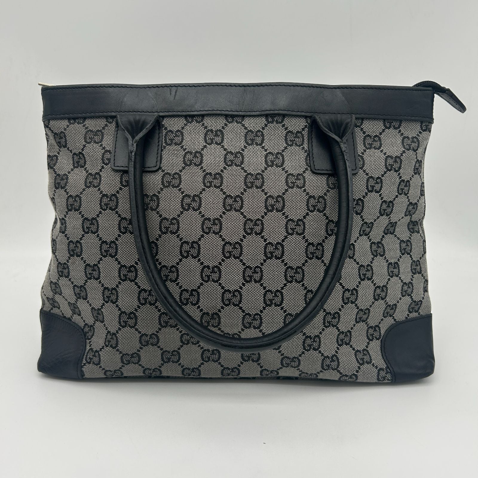 Gucci Tote GG All Over Pattern Canvas Shoulder Leather — view 3
