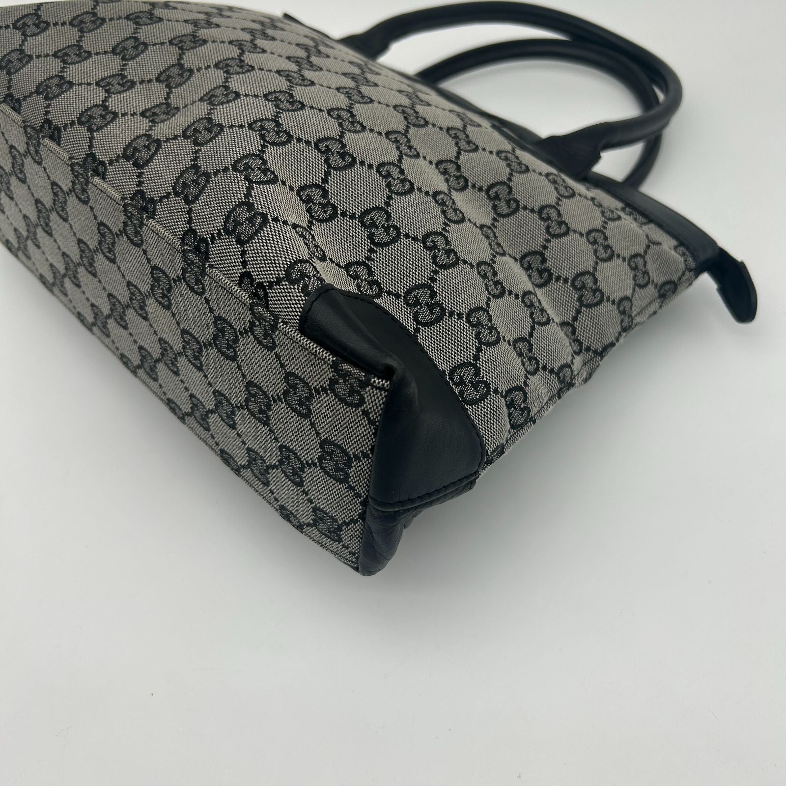 Gucci Tote GG All Over Pattern Canvas Shoulder Leather — view 9