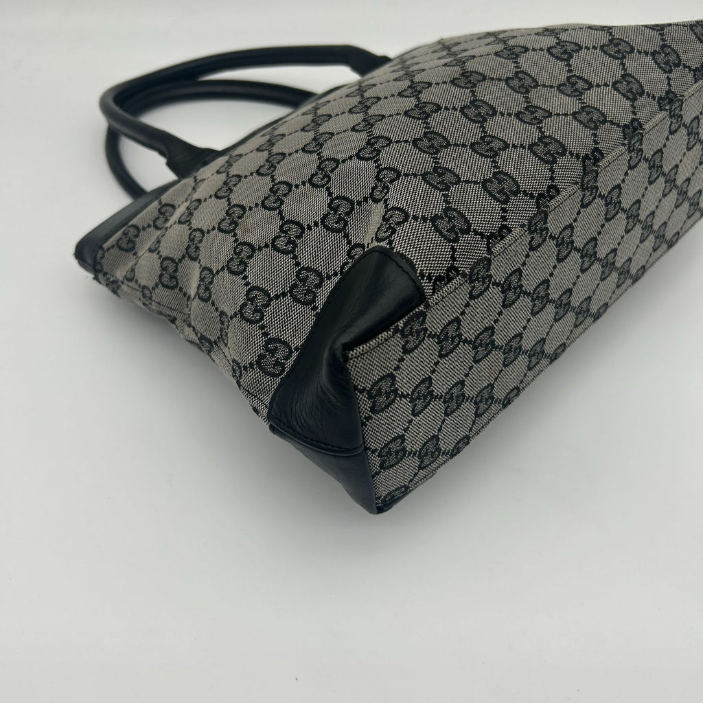 Gucci Tote GG All Over Pattern Canvas Shoulder Leather — view 8