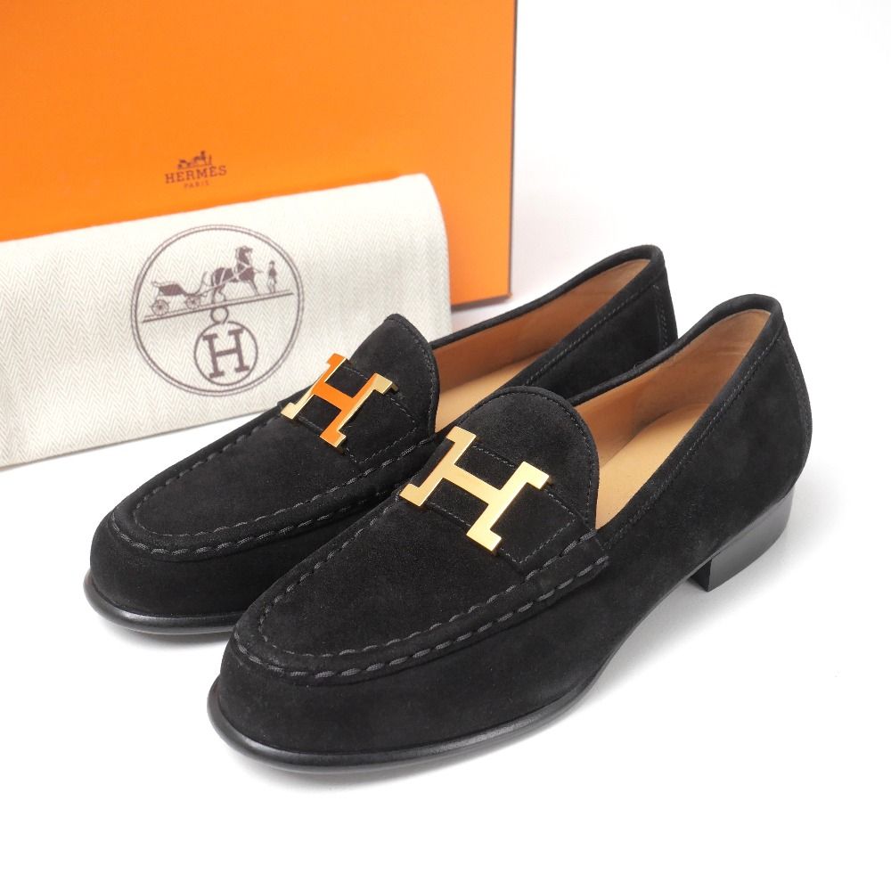 Hermes Constance Loafers 35 H Logo