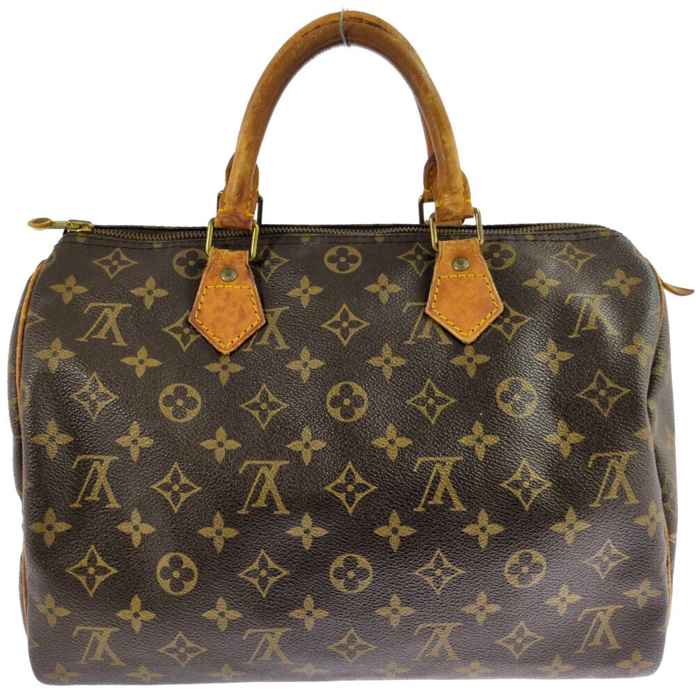 Louis Vuitton Monogram Speedy 30 Shoulder Bag Brown